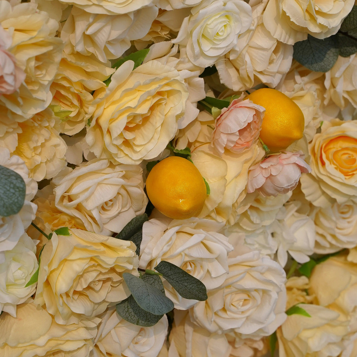Lemon | 7D Event-Ready Artificial Floral Wall Backdrop, Roll-Up Fabric | Shipping Included