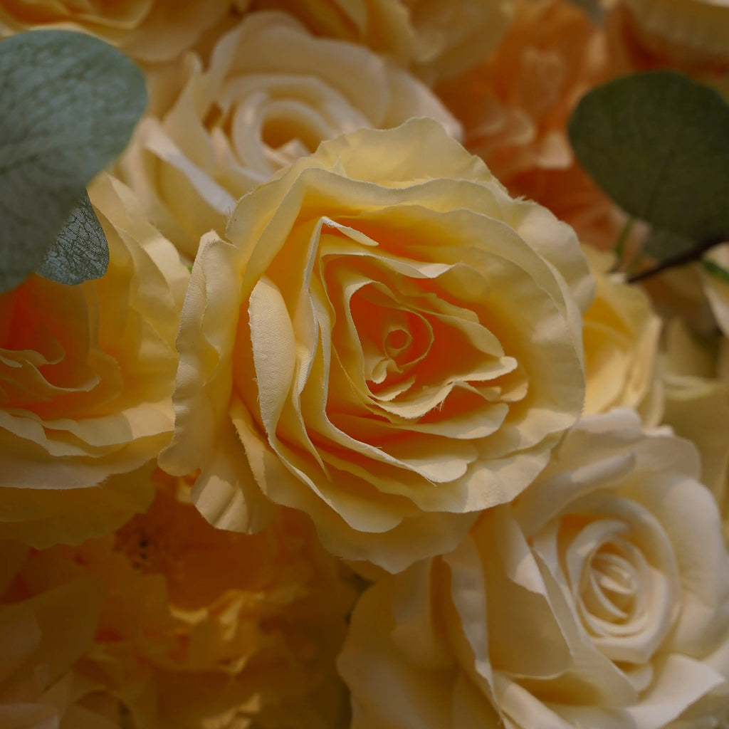 Lemon | 7D Event-Ready Artificial Floral Wall Backdrop, Roll-Up Fabric | Shipping Included