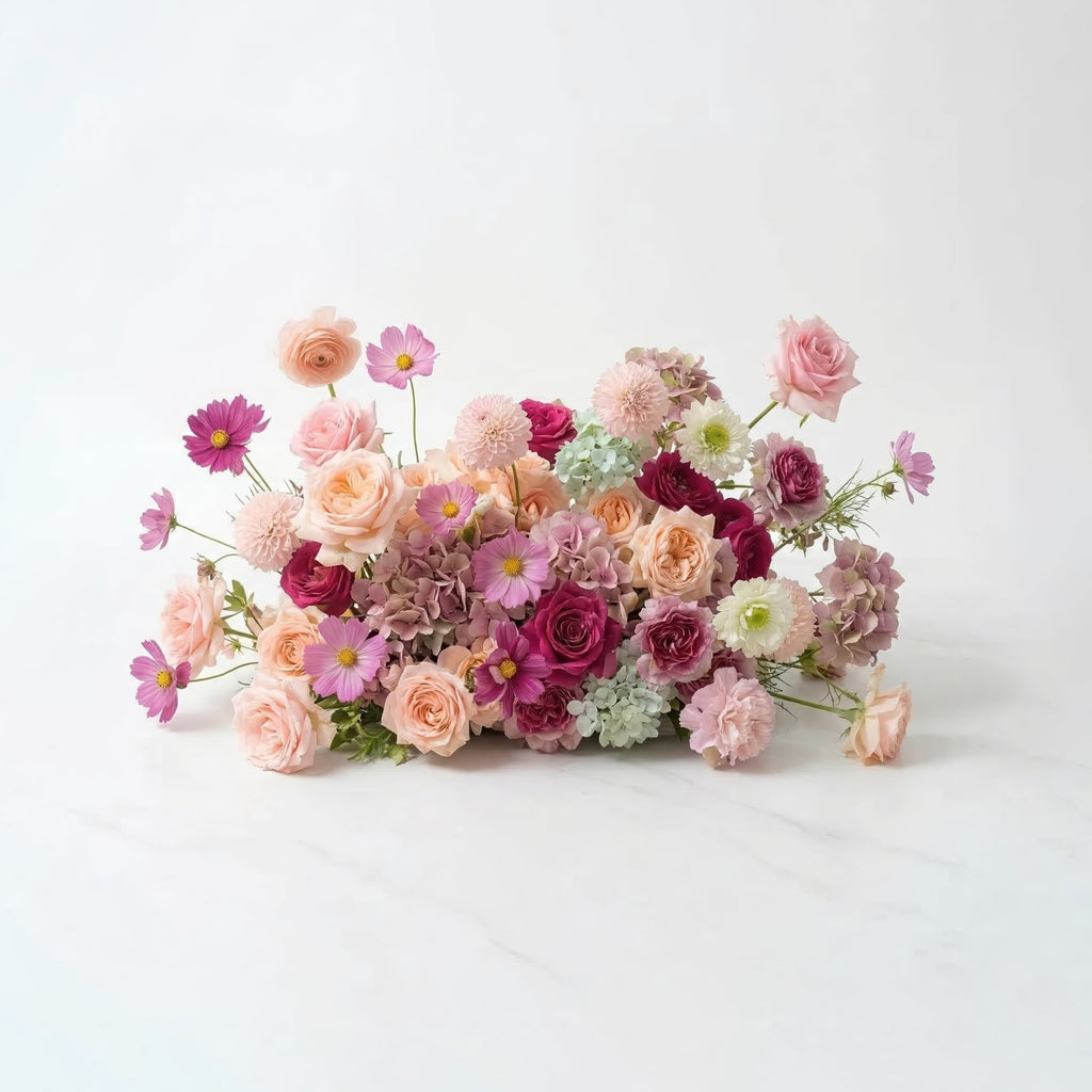 Lumeria | Exquisite Blush & Berry Butterfly-Shaped Flower Wall for Luxury Events & Parties Backdrop | Shipping Included