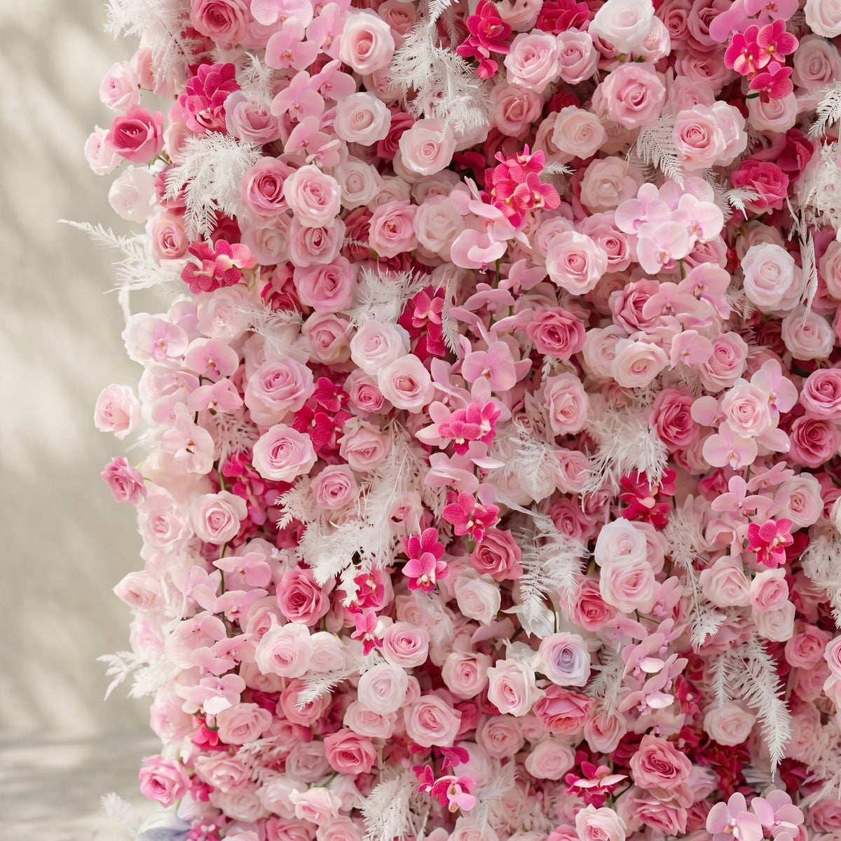 Lyrelloria | Luxury 5D Ombre Pink Silk Event-Ready Floral Wall Backdrop for Vibrant Romantic Weddings | Shipping Included