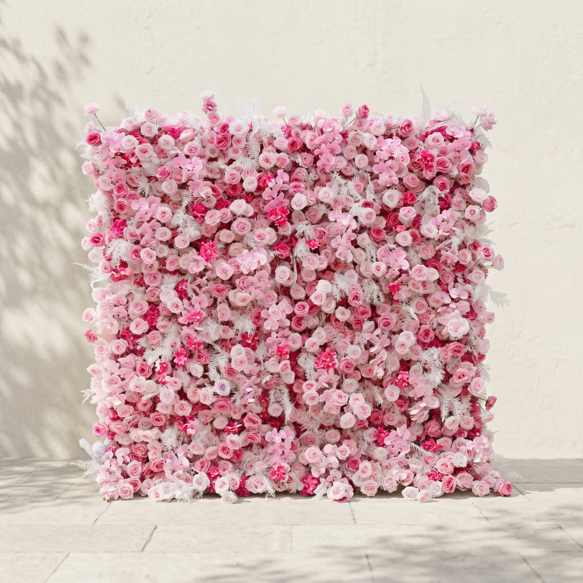 Lyrelloria | Luxury 5D Ombre Pink Silk Event-Ready Floral Wall Backdrop for Vibrant Romantic Weddings | Shipping Included