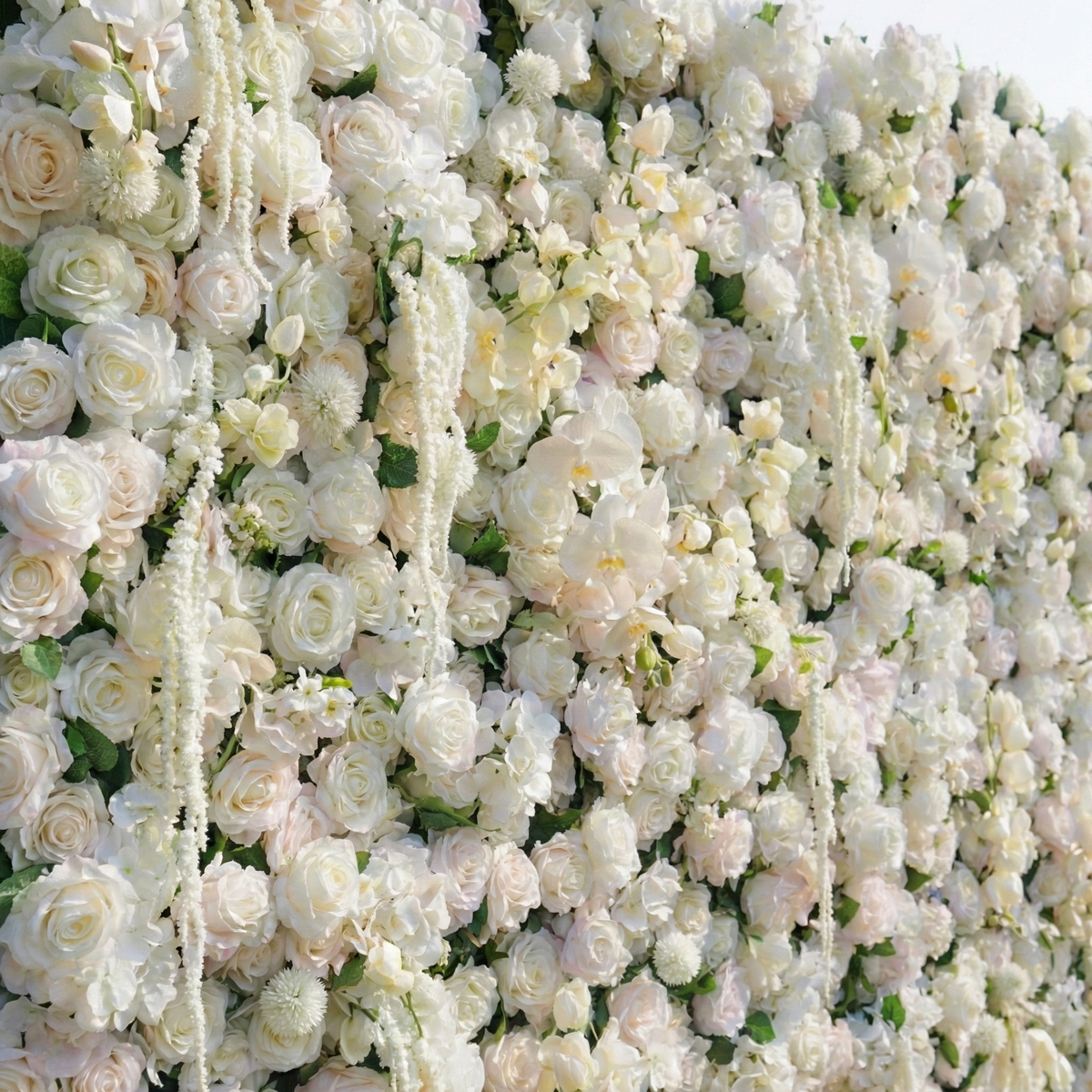 Marina | 5D Ivory & Light Blush Event-Ready Silk Rose Floral Wall Backdrop for Elegant Wedding & Bridal Shower Party | Shipping Included