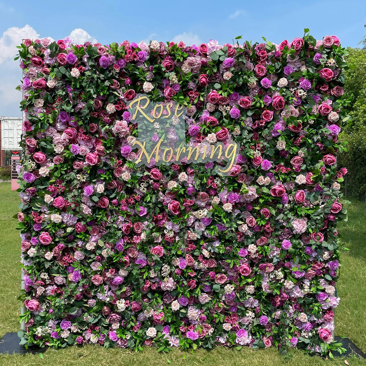 May | 4D Event-Ready Artificial Floral Wall Backdrop, Roll-Up Fabric | Shipping Included
