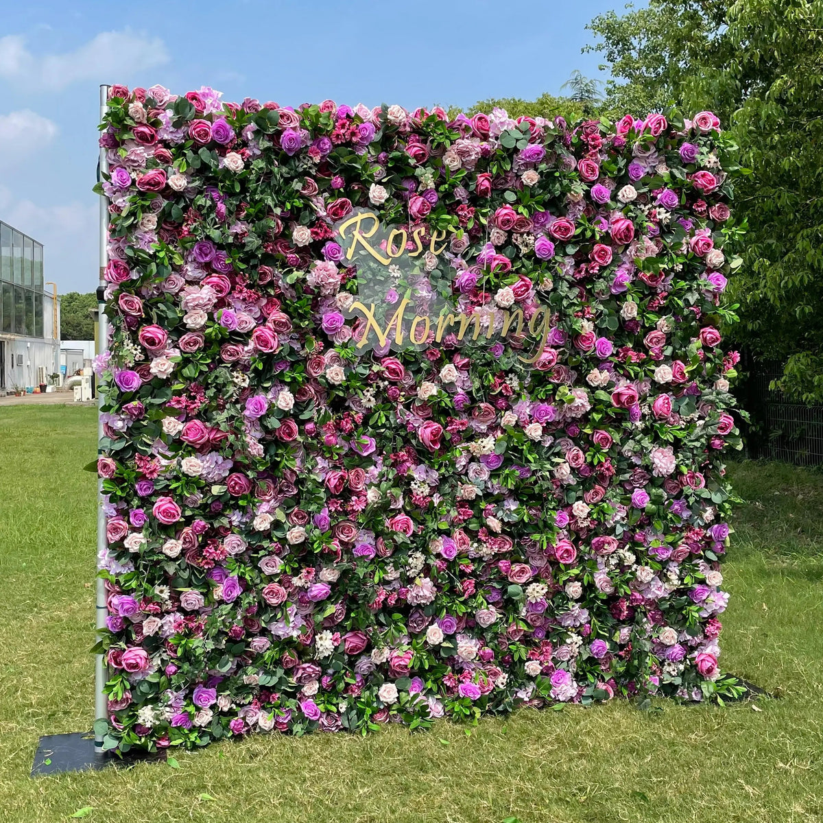May | 4D Event-Ready Artificial Floral Wall Backdrop, Roll-Up Fabric | Shipping Included