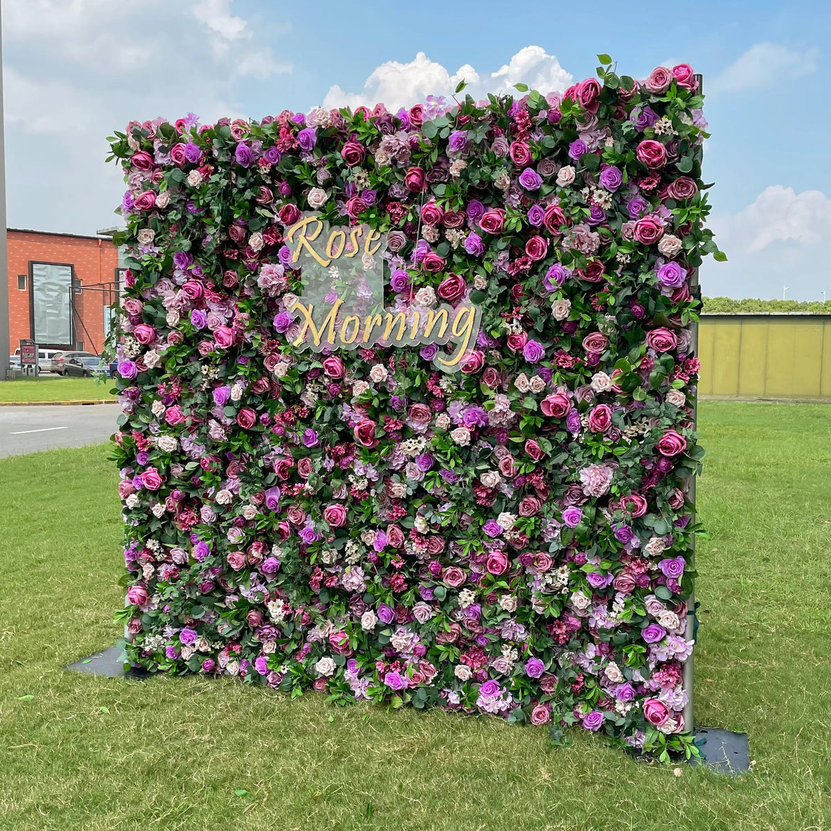 May | 4D Event-Ready Artificial Floral Wall Backdrop, Roll-Up Fabric | Shipping Included