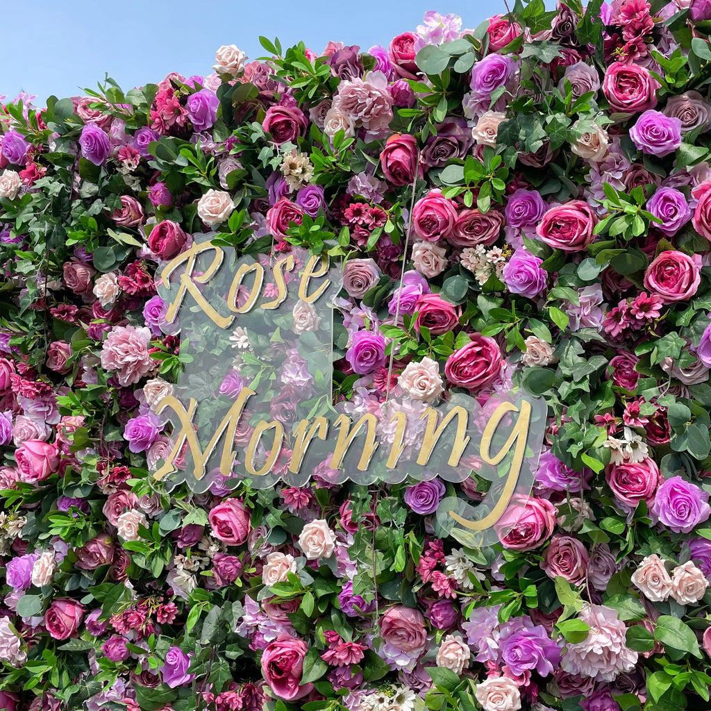 May | 4D Event-Ready Artificial Floral Wall Backdrop, Roll-Up Fabric | Shipping Included