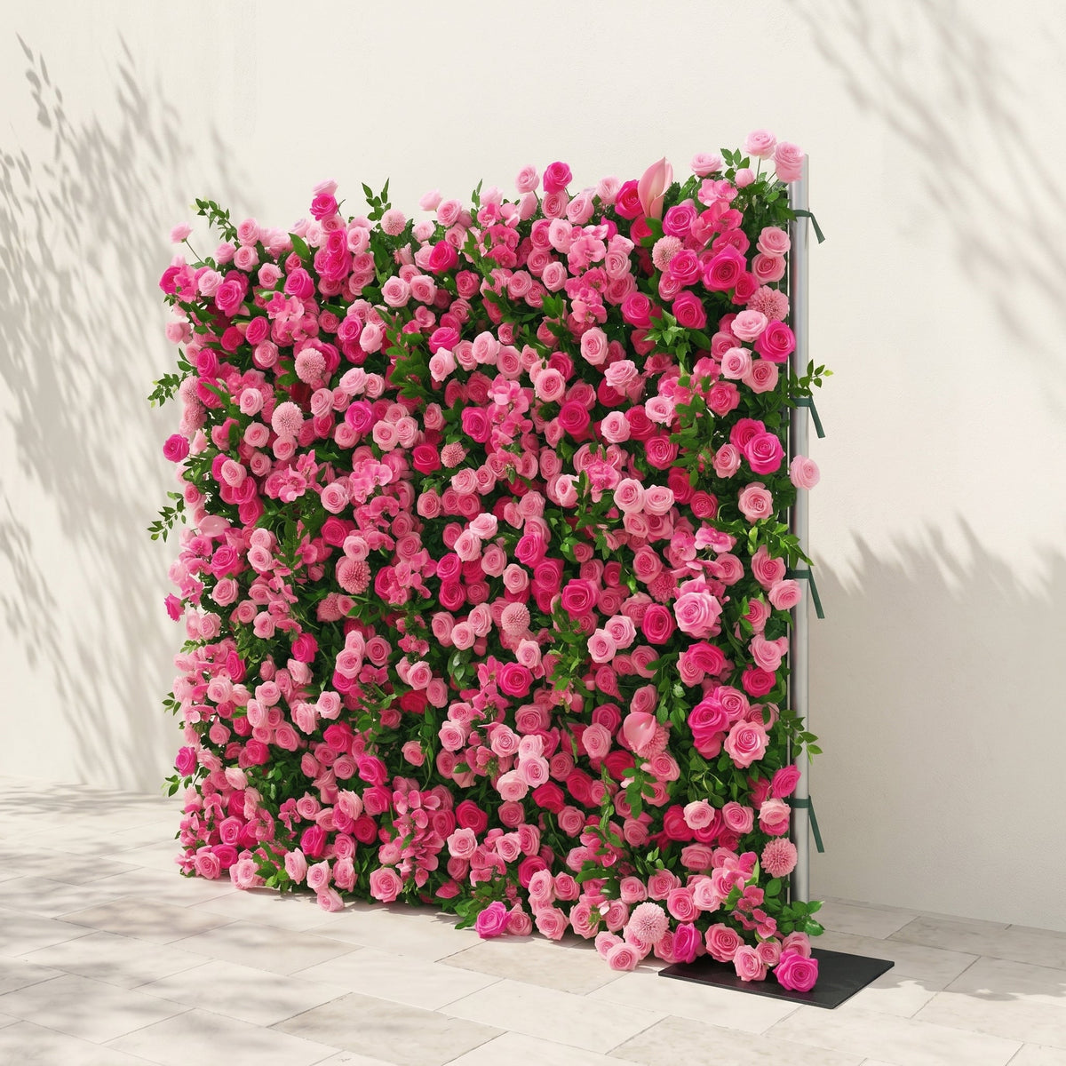 Melorae | Luxury 5D Hot Pink & Blush Silk Event-Ready Floral Wall Backdrop for Vibrant Romantic Weddings | Shipping Included