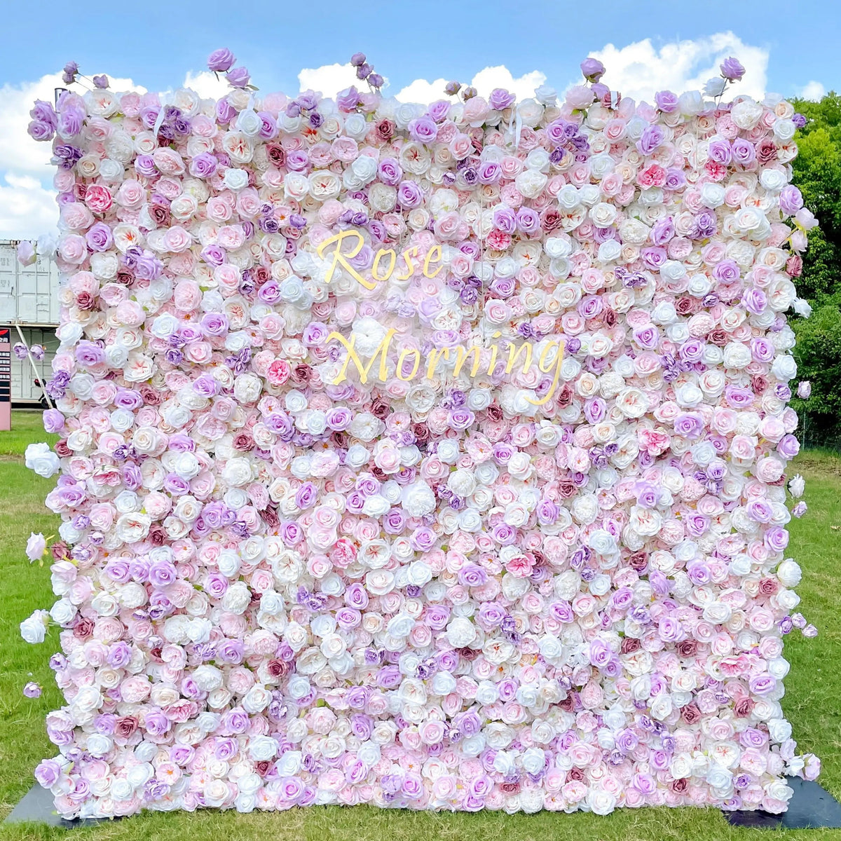 Memory | 5D Event-Ready Artificial Floral Wall Backdrop, Roll-Up Fabric | Shipping Included