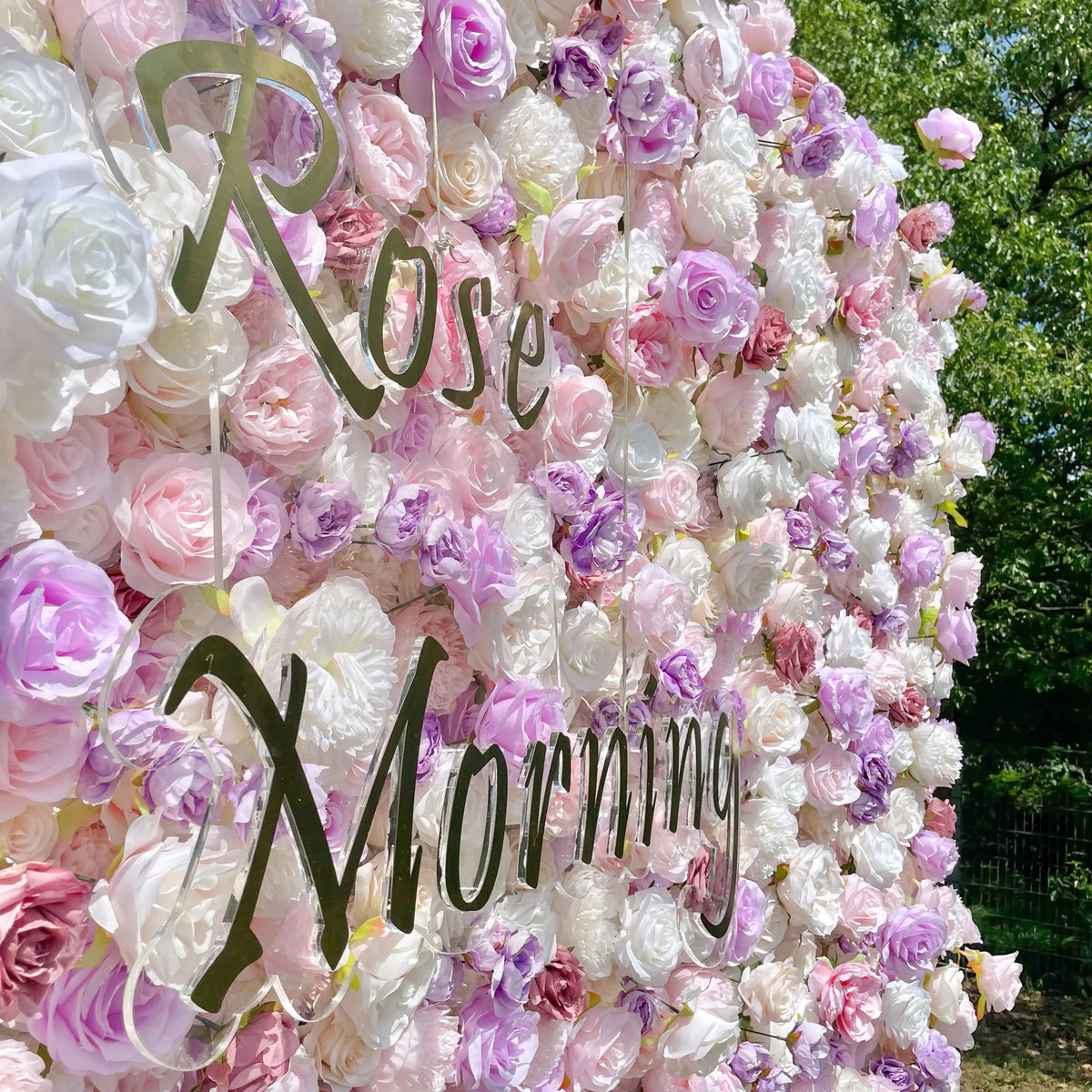 Memory | 5D Event-Ready Artificial Floral Wall Backdrop, Roll-Up Fabric | Shipping Included