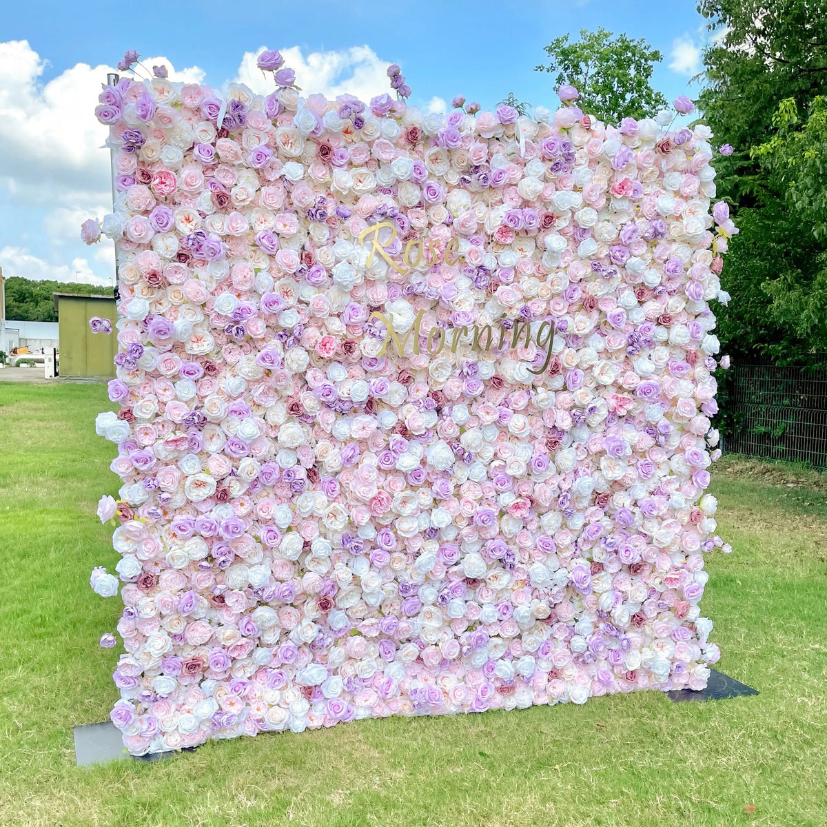Memory | 5D Event-Ready Artificial Floral Wall Backdrop, Roll-Up Fabric | Shipping Included