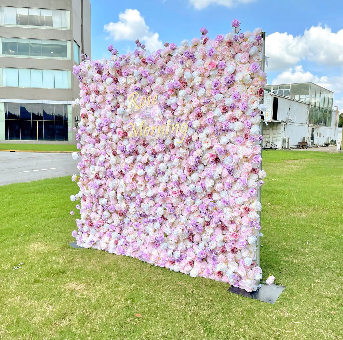 Memory | 5D Event-Ready Artificial Floral Wall Backdrop, Roll-Up Fabric | Shipping Included