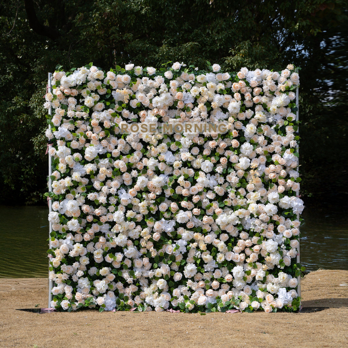 Mia | 3D Event-Ready Artificial Floral Wall Backdrop, Roll-Up Fabric | Shipping Included