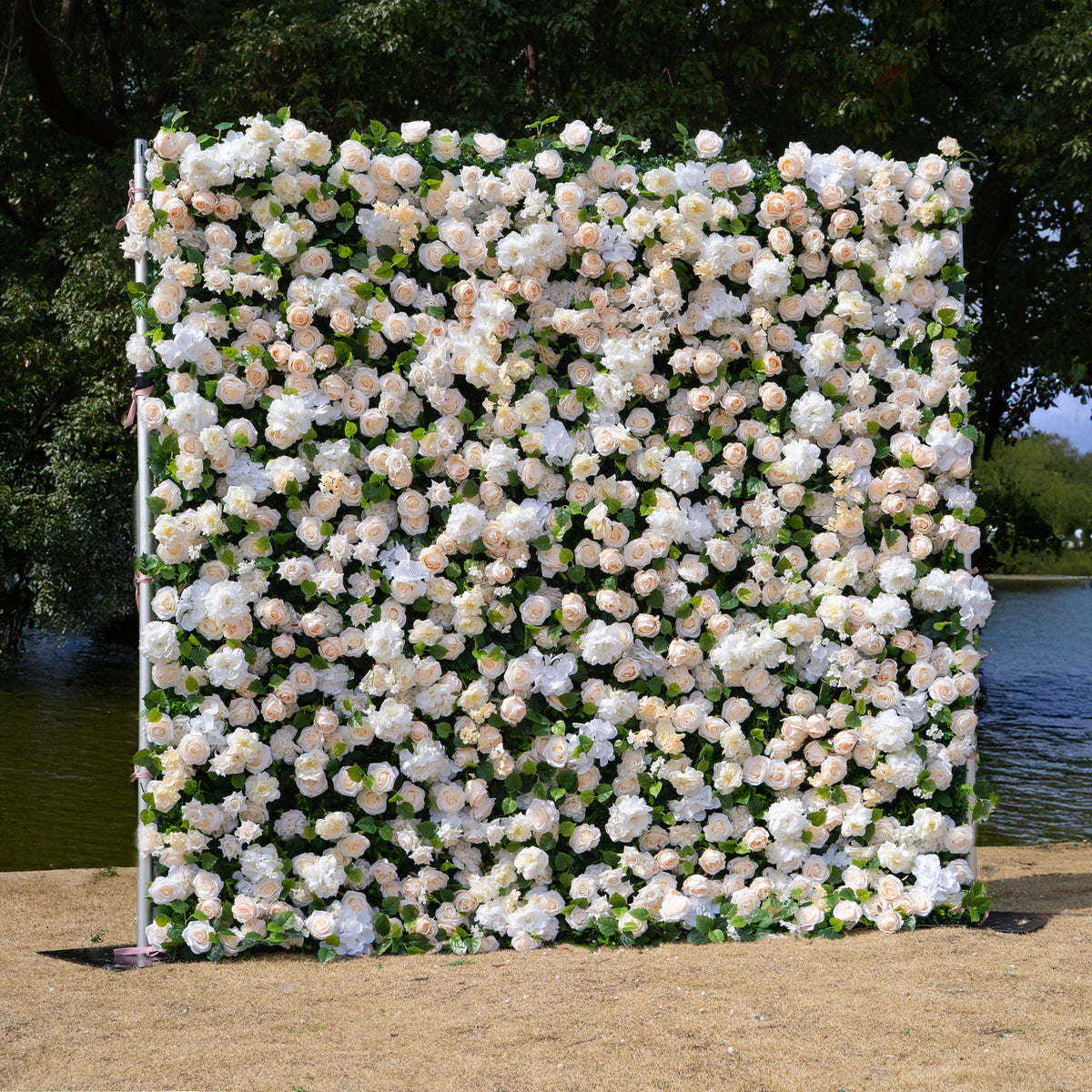 Mia | 3D Event-Ready Artificial Floral Wall Backdrop, Roll-Up Fabric | Shipping Included