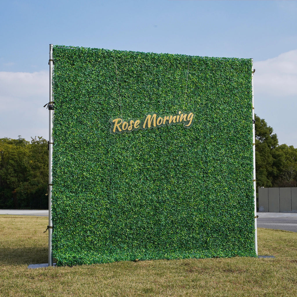 Milan | Fabric Artificial rolling up curtain green flower wall(In Us Stock) | Shipping Included