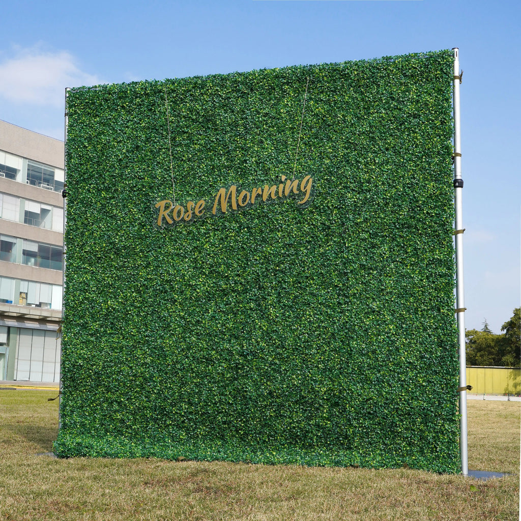 Milan | Fabric Artificial rolling up curtain green flower wall(In Us Stock) | Shipping Included