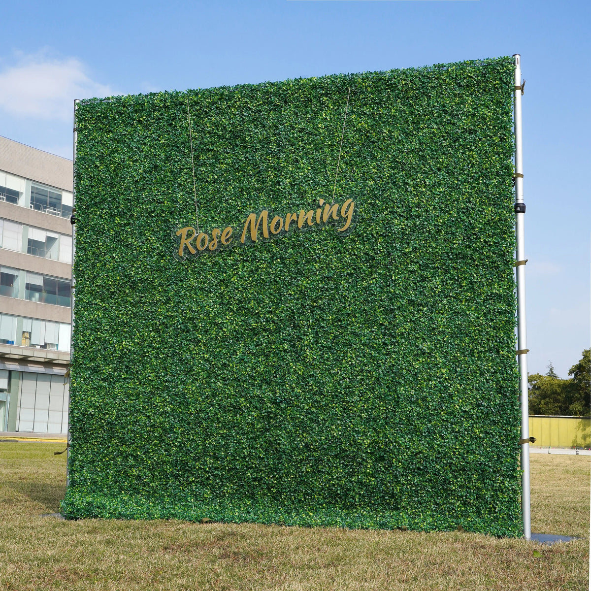 Milan | Fabric Artificial rolling up curtain green flower wall(In Us Stock) | Shipping Included