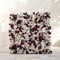 Mirenorae | Luxury 5D Burgundy Red & Ivory White Event-Ready Silk Floral Wall Backdrop for Grand Weddings | Shipping Included