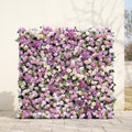 Mirenvia | Luxury 4D Dreamy Violet & Creamy White Silk Floral Wall Backdrop for Romantic Wedding Receptions | Shipping Included
