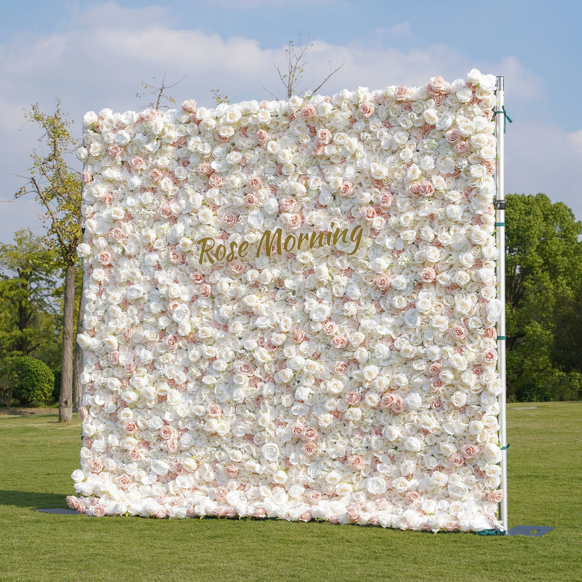 Mischa | 5D Event-Ready Artificial Floral Wall Backdrop, Roll-Up Fabric | Shipping Included