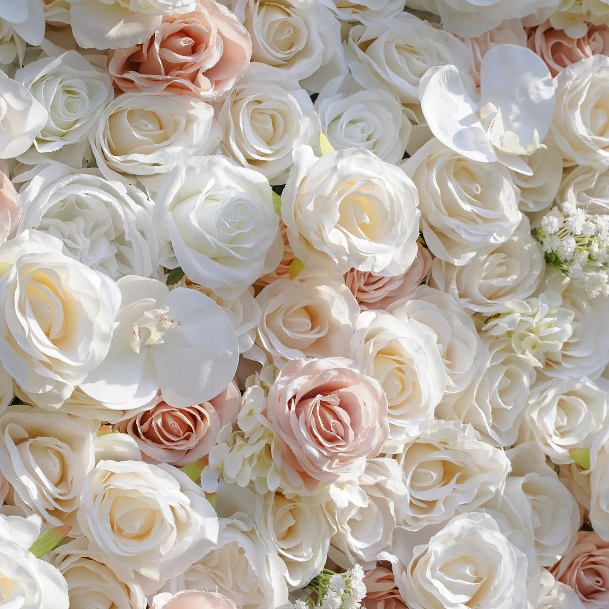 Mischa | 5D Event-Ready Artificial Floral Wall Backdrop, Roll-Up Fabric | Shipping Included