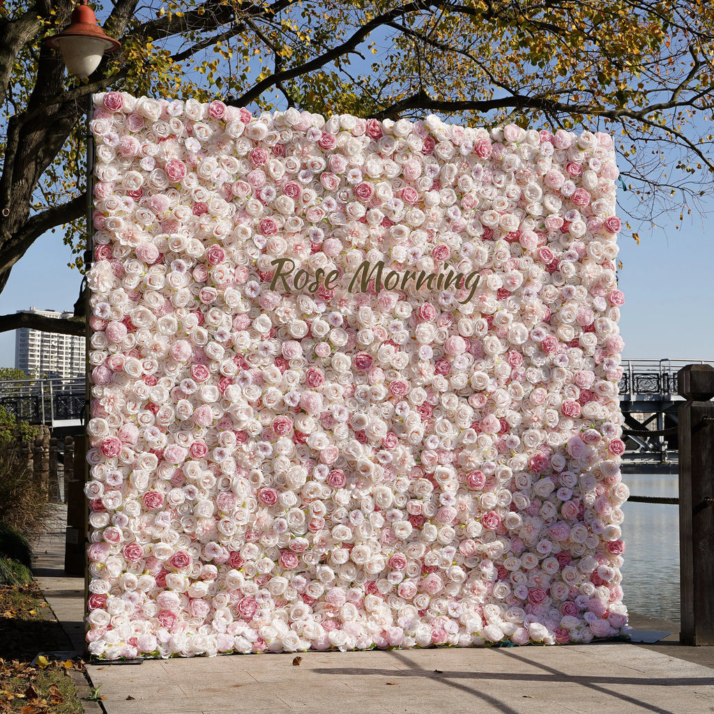Miss Bella | 3D Event-Ready Artificial Floral Wall Backdrop, Roll-Up Fabric | Shipping Included
