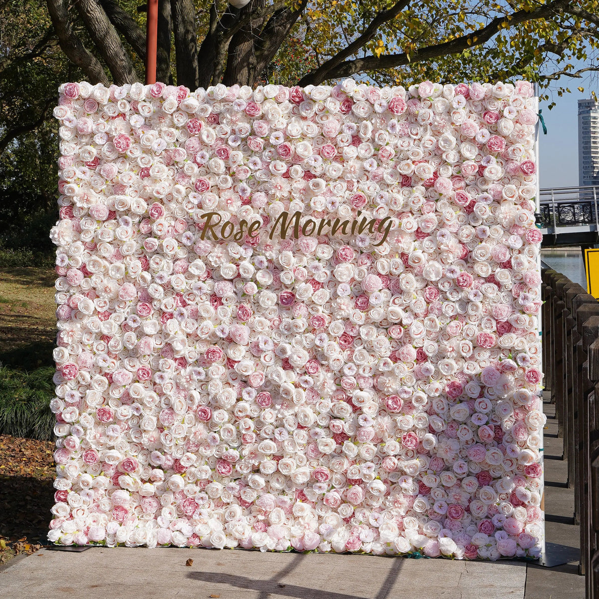 Miss Bella | 3D Event-Ready Artificial Floral Wall Backdrop, Roll-Up Fabric | Shipping Included