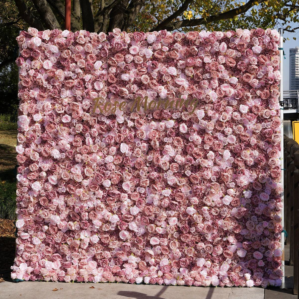 Monet | 5D Event-Ready Artificial Floral Wall Backdrop, Roll-Up Fabric | Shipping Included