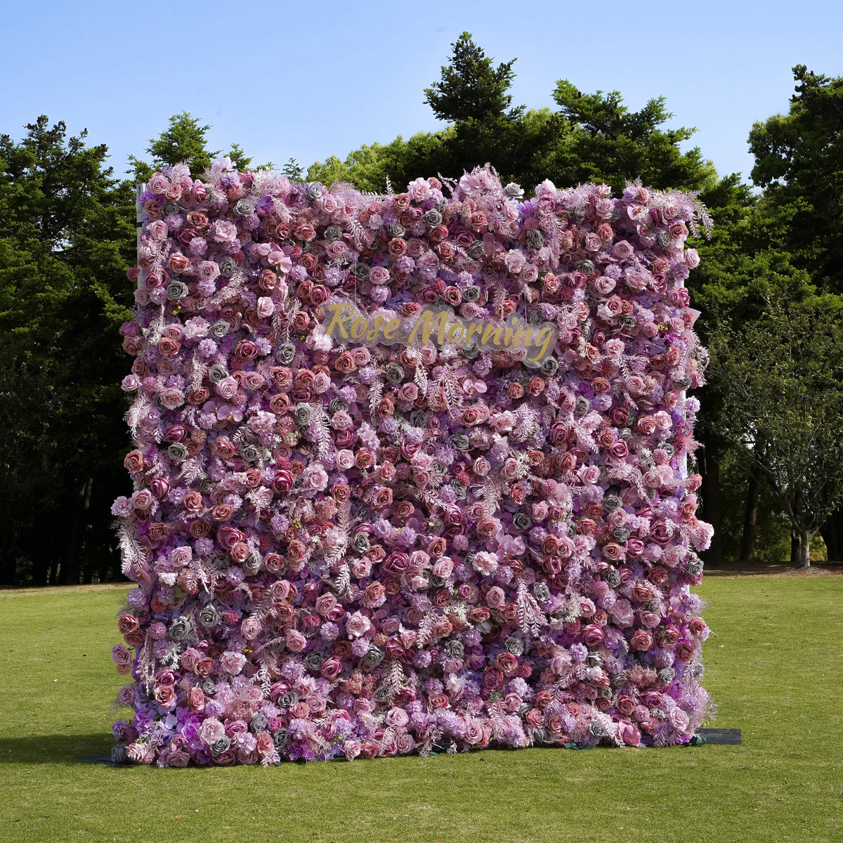 Monica | 5D Event-Ready Artificial Floral Wall Backdrop, Roll-Up Fabric | Shipping Included