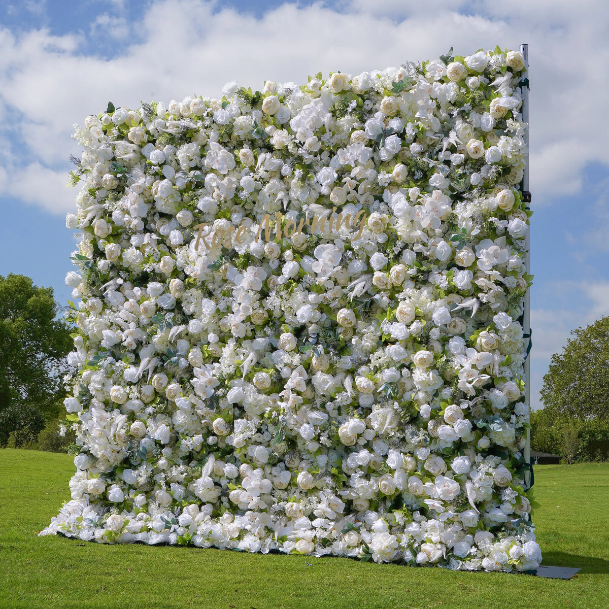 Morning | 5D Event-Ready Artificial Floral Wall Backdrop, Roll-Up Fabric | Shipping Included