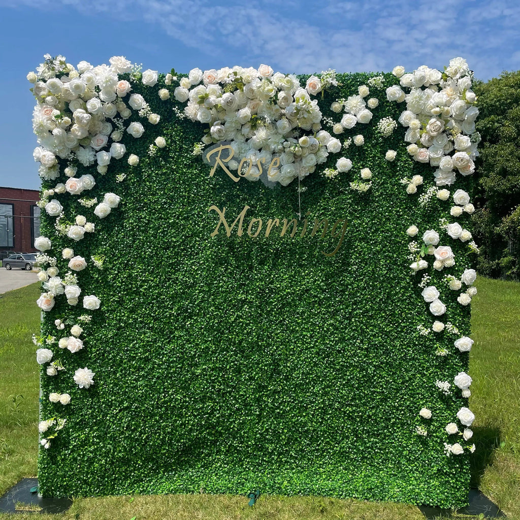 Nat | 4D Event-Ready Artificial Floral Wall Backdrop, Roll-Up Fabric | Shipping Included