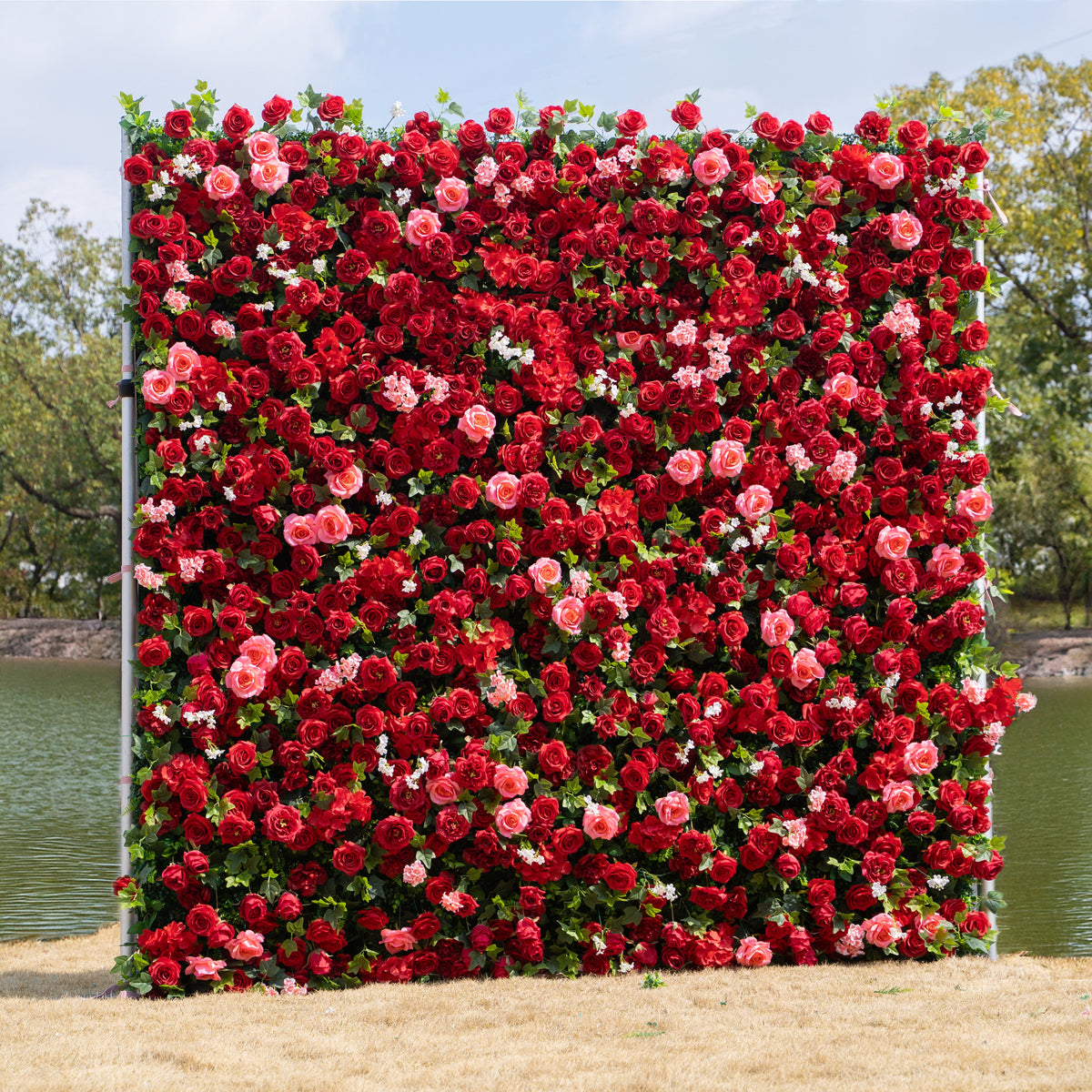 Noelle | 3D Event-Ready Artificial Floral Wall Backdrop, Roll-Up Fabric | Shipping Included