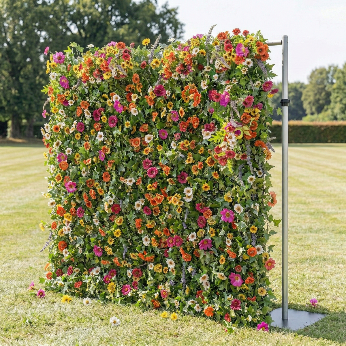 Odette | 5D Multi-Color Wildflower Event-Ready Silk Floral Wall Backdrop for Natural Garden Weddings & Parties | Shipping Included