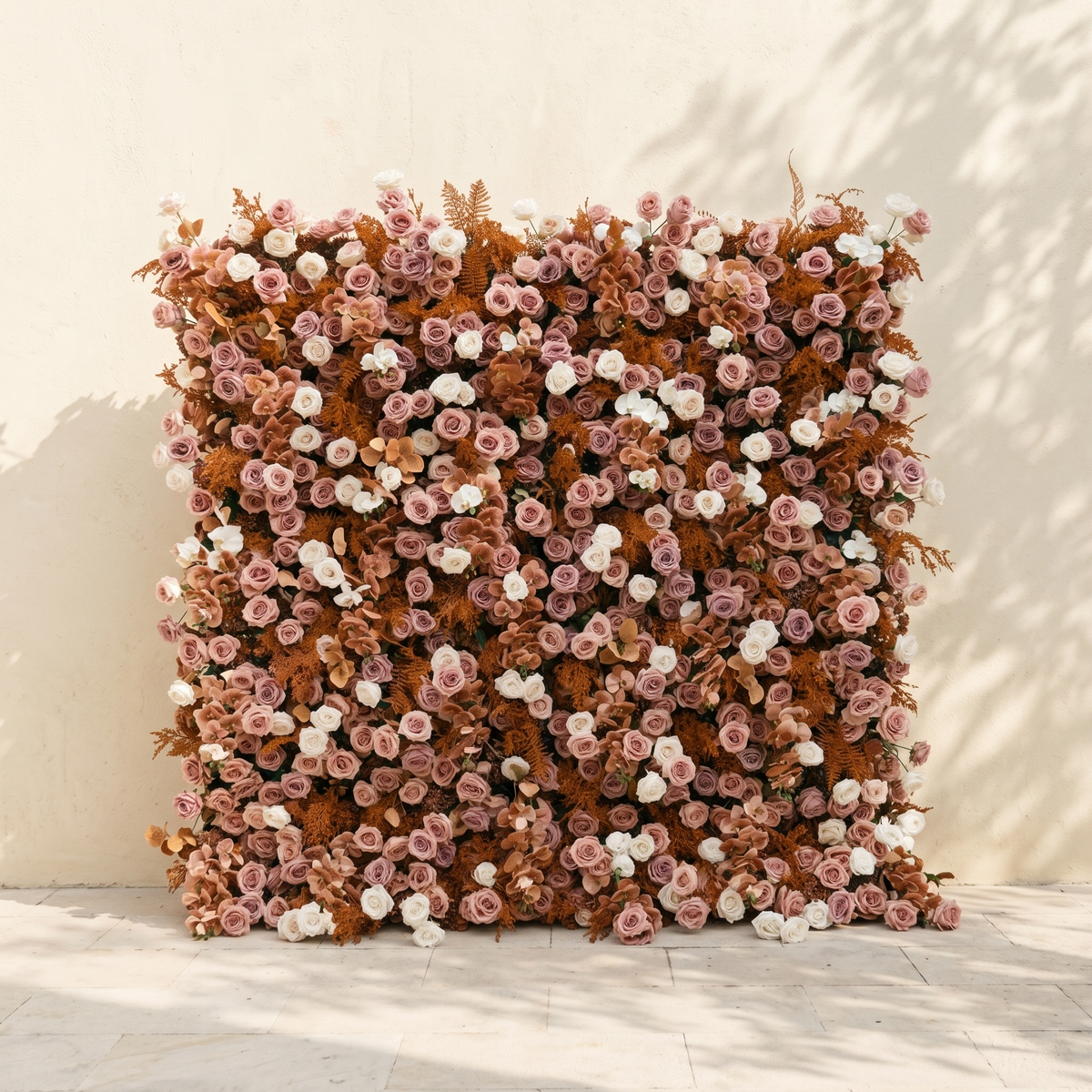 Orelloria | Luxury 5D Terracotta & Dusty Rose Silk Event-Ready Floral Wall Backdrop for Rustic Fall Weddings | Shipping Included