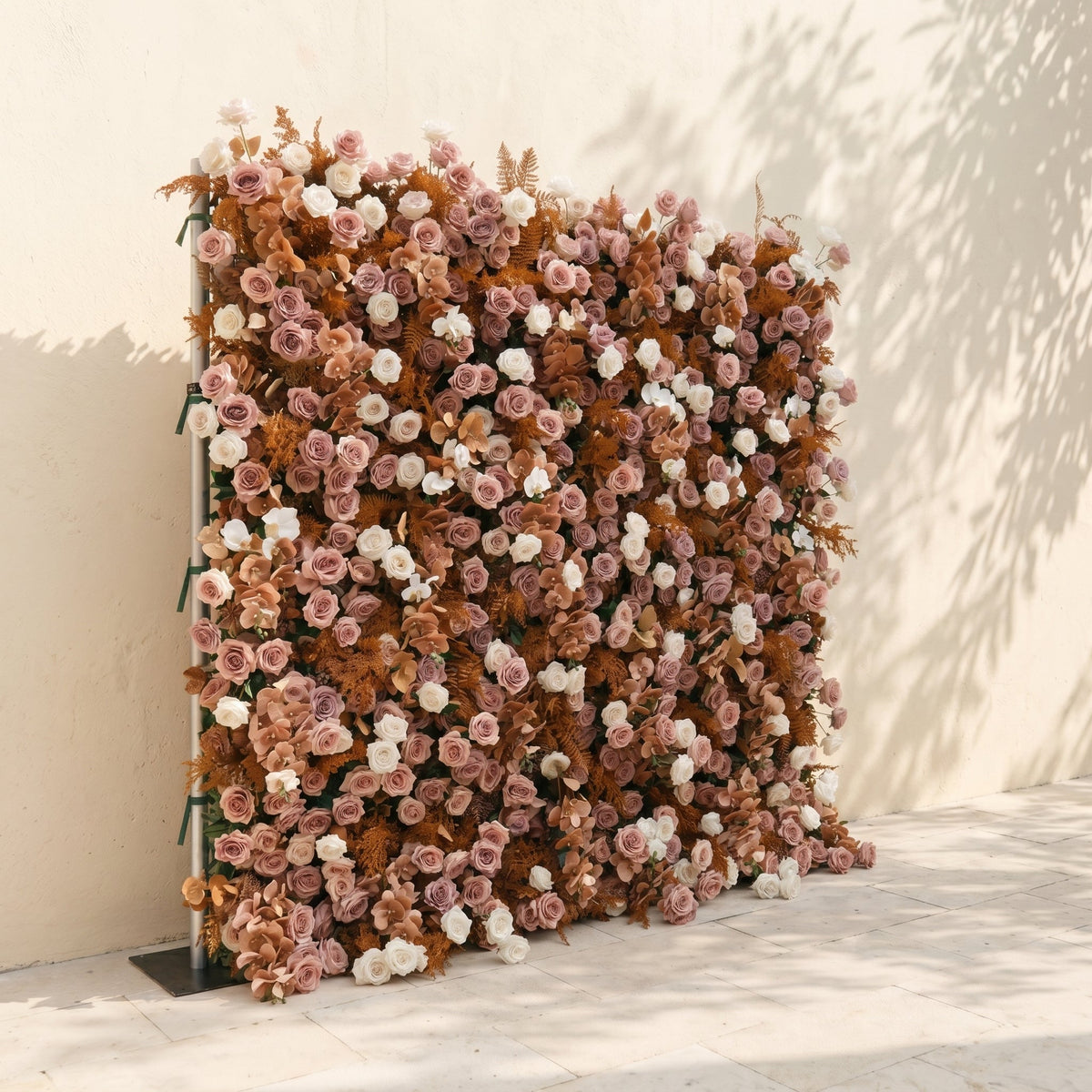 Orelloria | Luxury 5D Terracotta & Dusty Rose Silk Event-Ready Floral Wall Backdrop for Rustic Fall Weddings | Shipping Included
