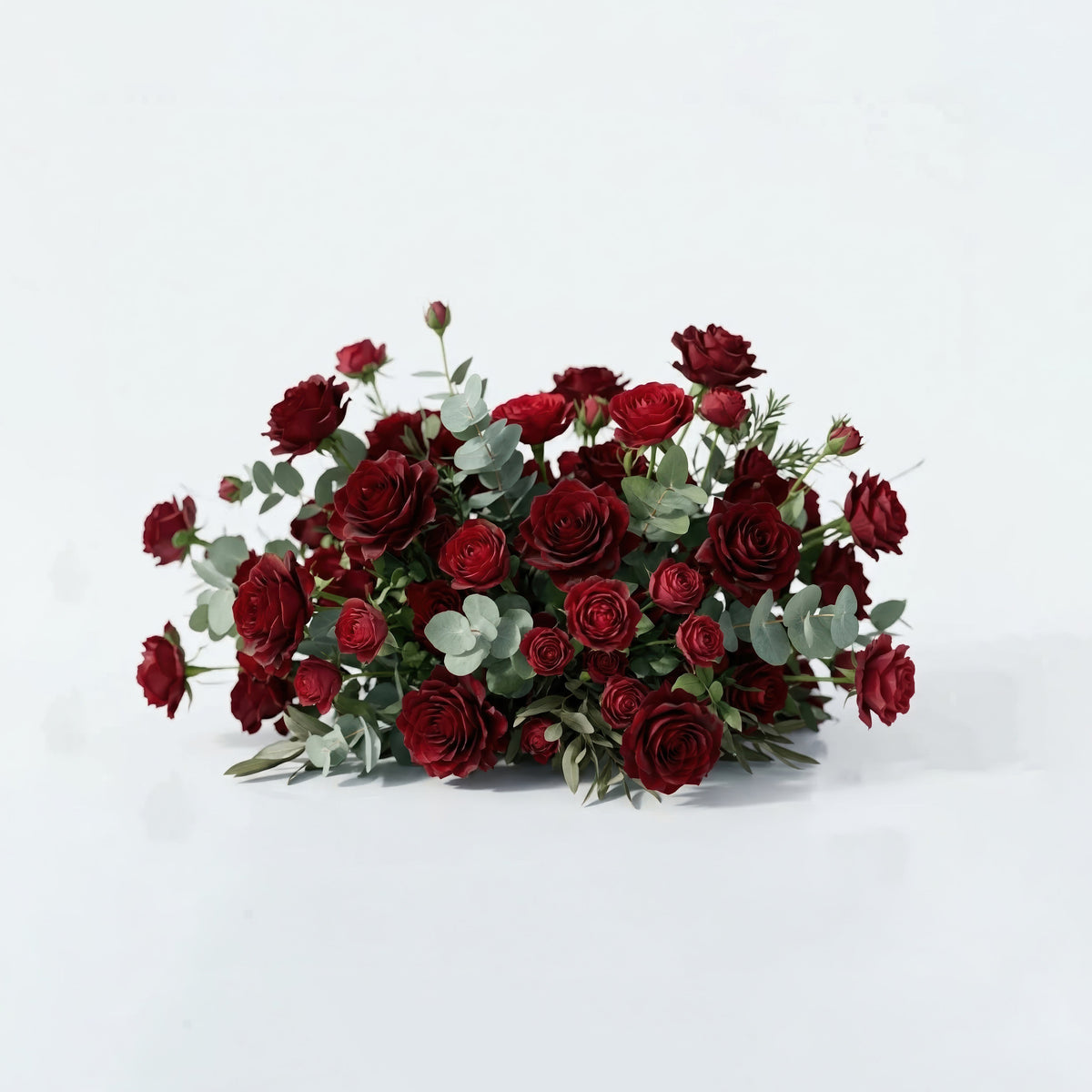Orlisse | Vintage Burgundy Butterfly-Shaped Artificial Floral Wall for Luxury Wedding Decor | Shipping Included