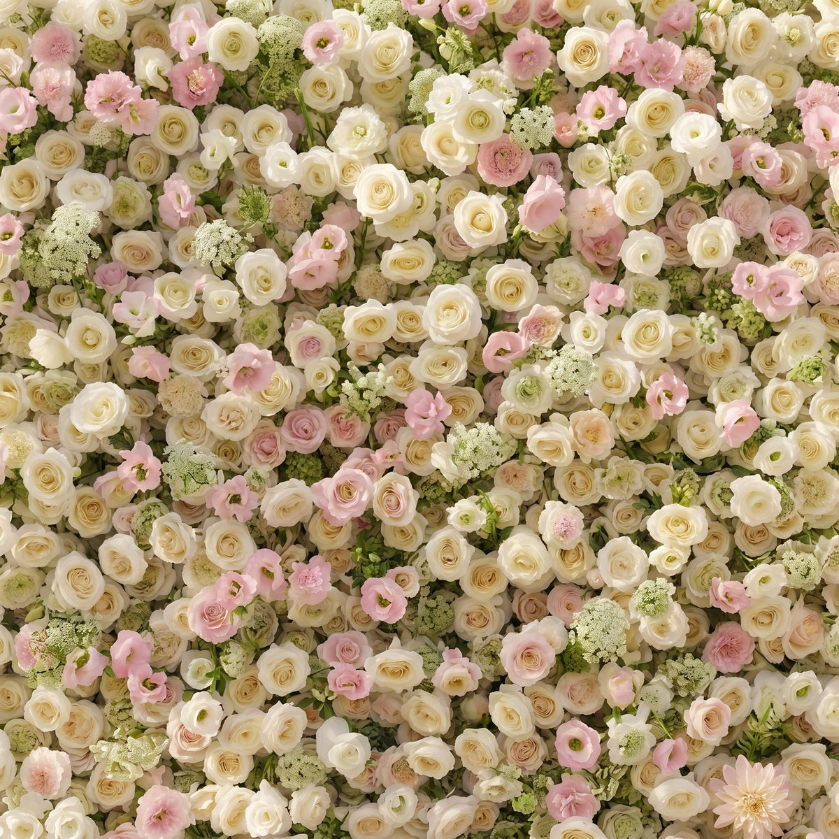 Pearlnora | Luxury 5D Pearl White & Blush Pink Silk Event-Ready Floral Wall Backdrop for Elegant Minimalist Weddings | Shipping Included