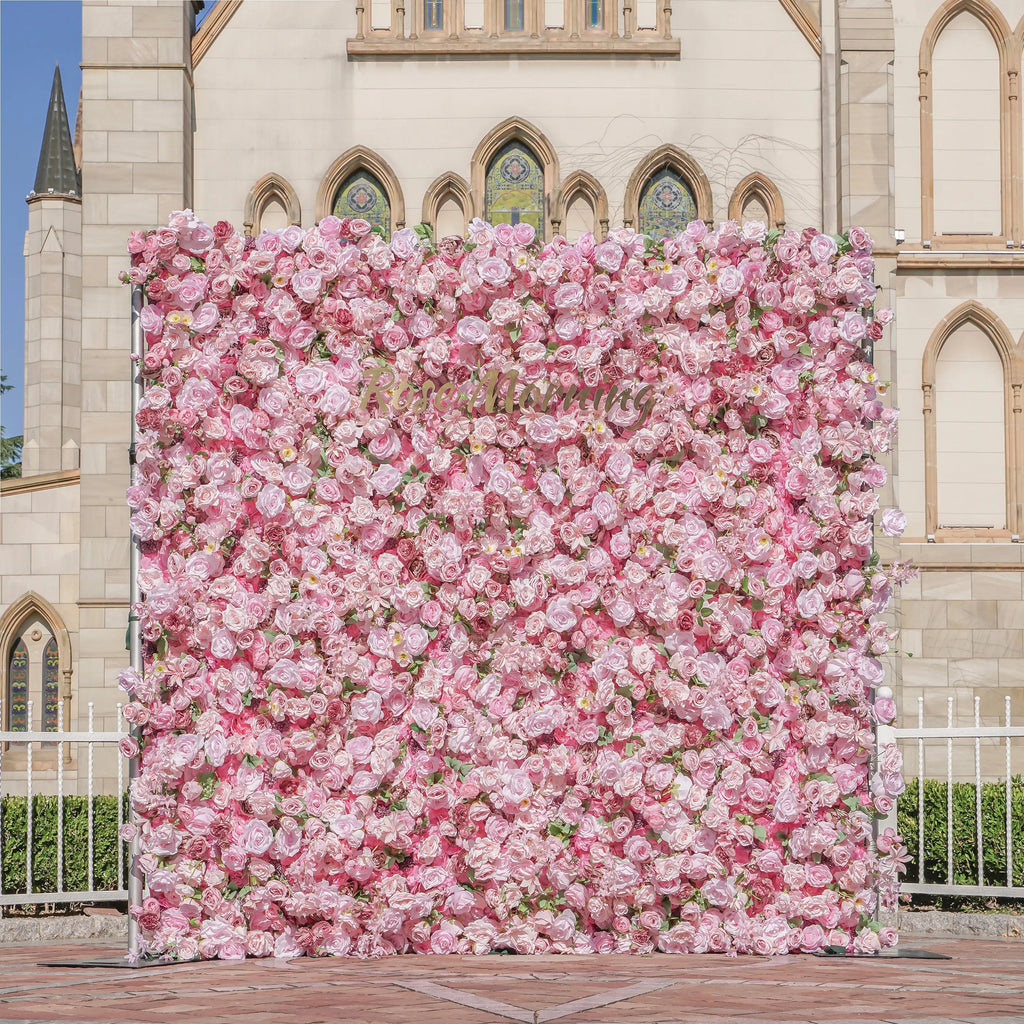 Pelin | 5D Fabric Artificial Flower Wall Rolling Up Curtain Flower Wall | Shipping Included