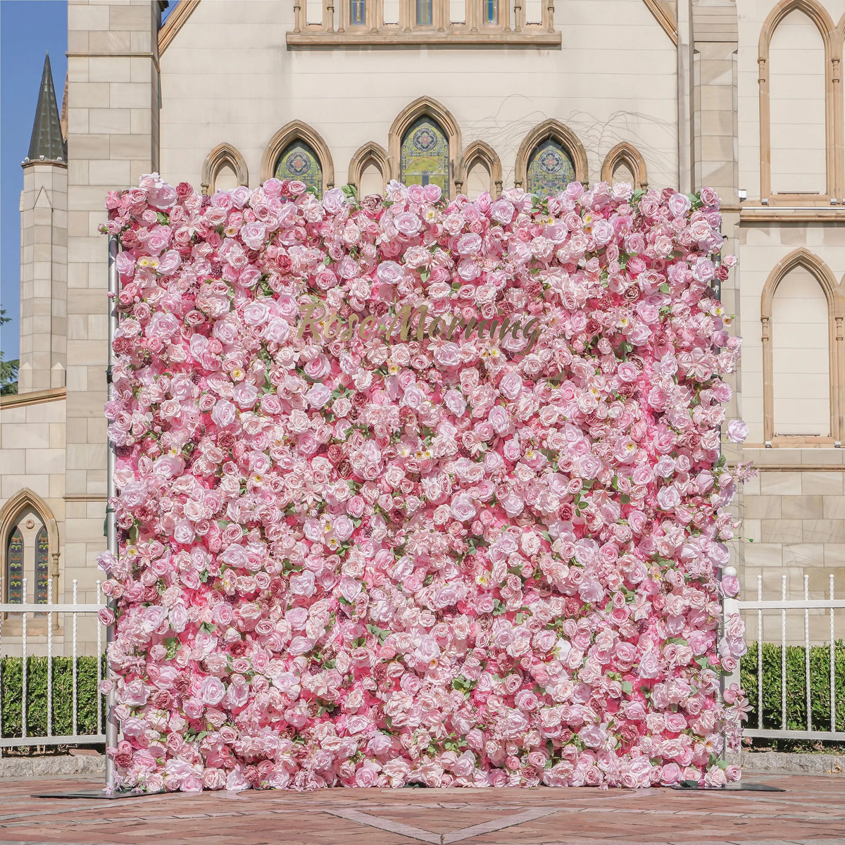 Pelin | 5D Fabric Artificial Flower Wall Rolling Up Curtain Flower Wall | Shipping Included