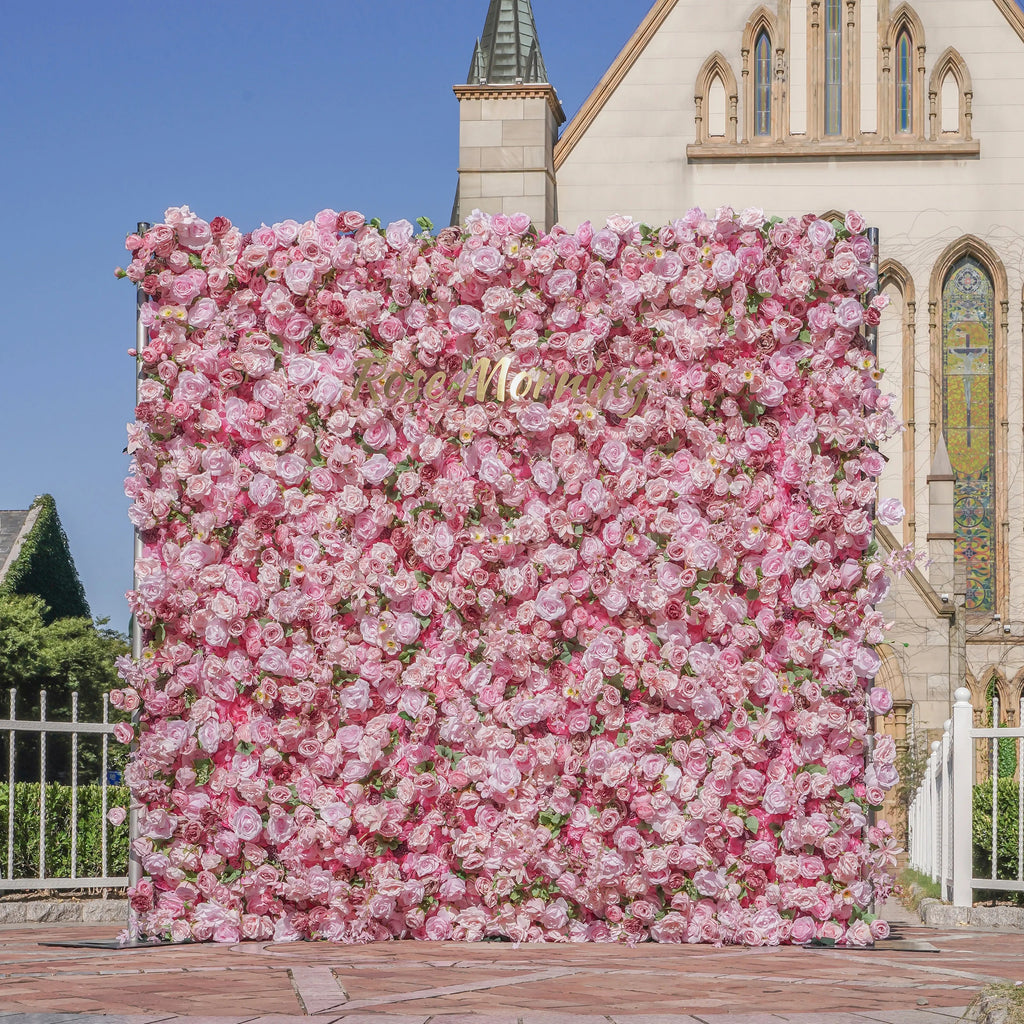 Pelin | 5D Fabric Artificial Flower Wall Rolling Up Curtain Flower Wall | Shipping Included