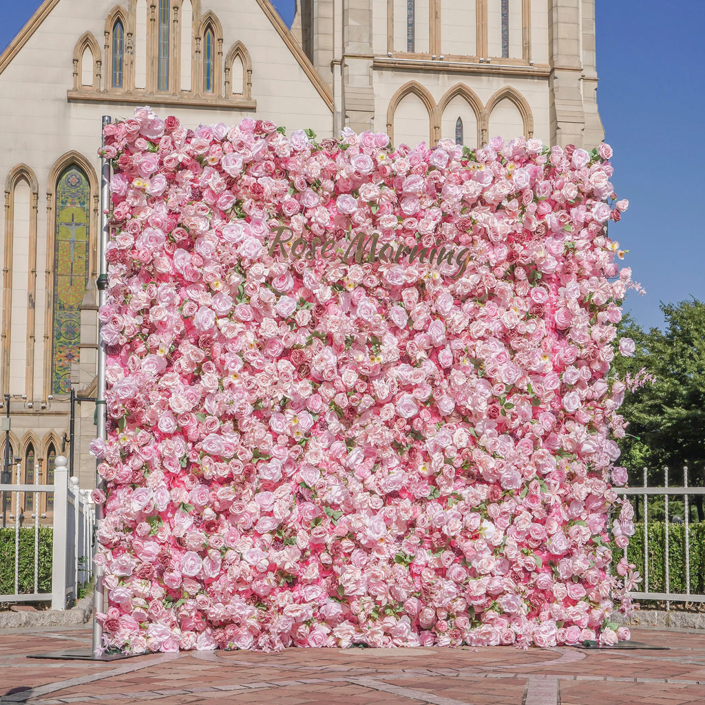 Pelin | 5D Fabric Artificial Flower Wall Rolling Up Curtain Flower Wall | Shipping Included
