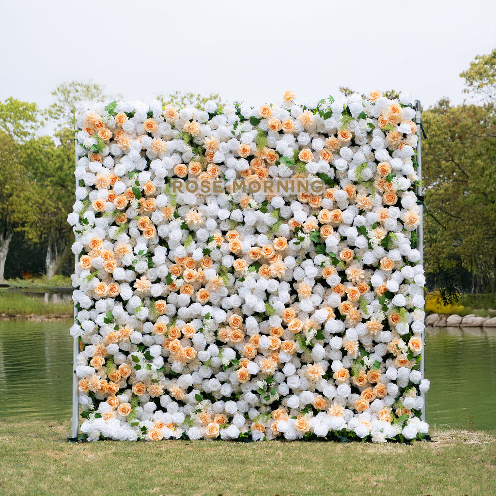 Penelope | 3D Event-Ready Artificial Floral Wall Backdrop, Roll-Up Fabric | Shipping Included