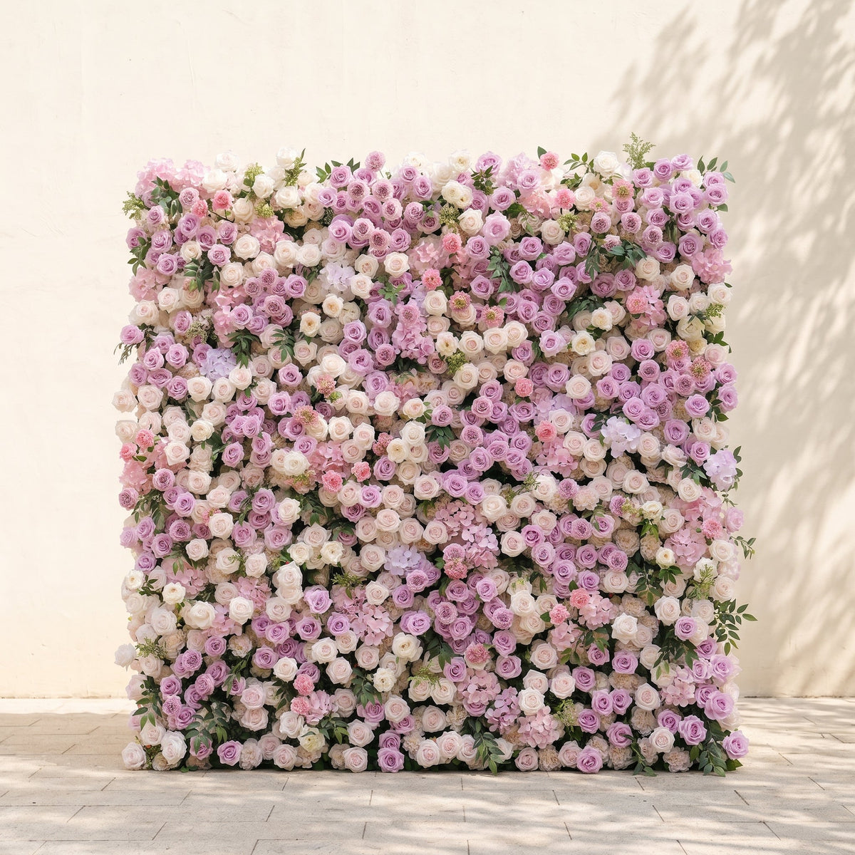 Peria | 5D Gradient Lavender Purple & Blush Pink Event-Ready Silk Rose Floral Wall Backdrop for Romantic Wedding & Proposal Setups | Shipping Included