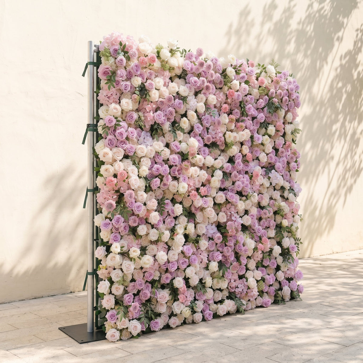 Peria | 5D Gradient Lavender Purple & Blush Pink Event-Ready Silk Rose Floral Wall Backdrop for Romantic Wedding & Proposal Setups | Shipping Included
