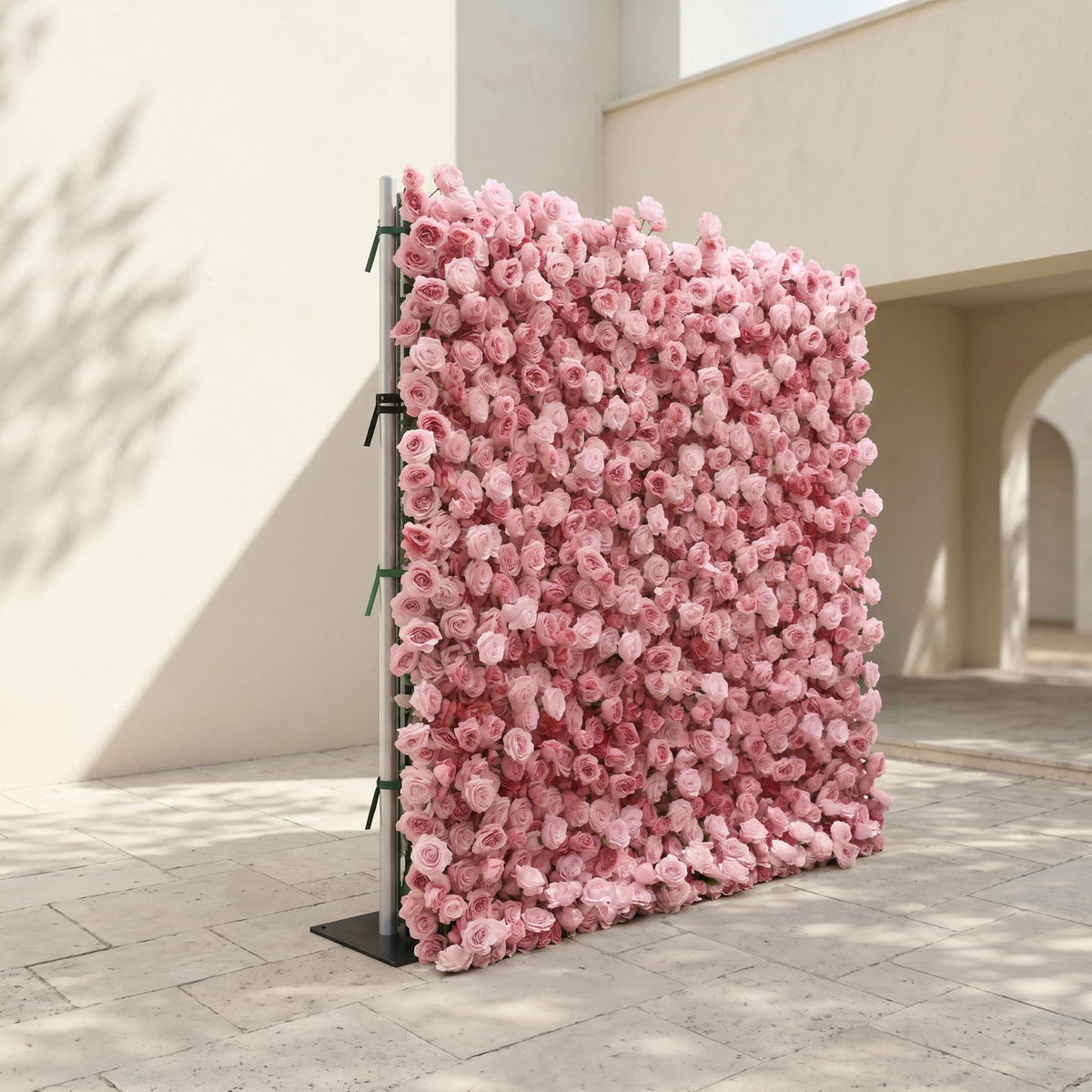 Perira | Luxury 5D Pink Silk Event-Ready Floral Wall Backdrop for Elegant Minimalist Weddings | Shipping Included