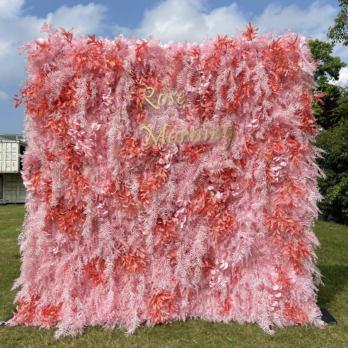 Pink Dream | 5D Event-Ready Artificial Floral Wall Backdrop, Roll-Up Fabric | Shipping Included