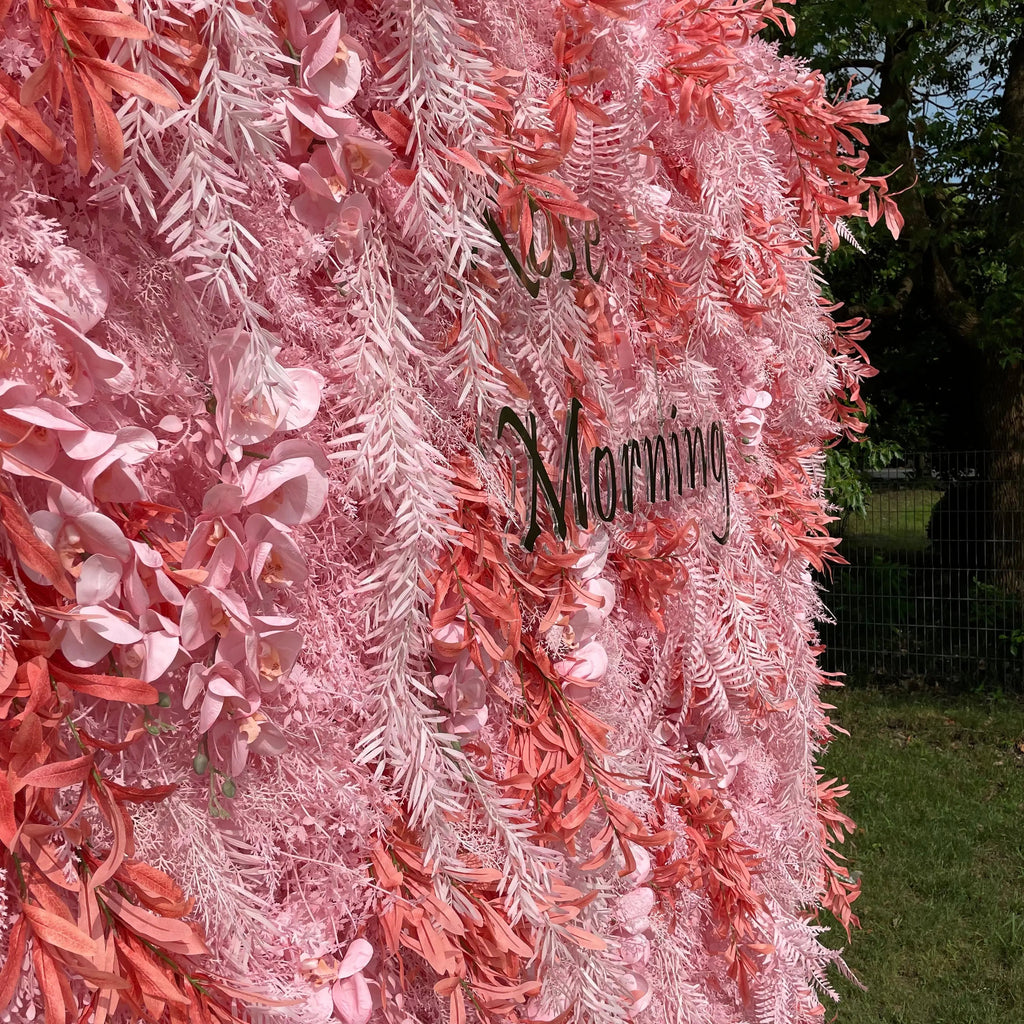 Pink Dream | 5D Event-Ready Artificial Floral Wall Backdrop, Roll-Up Fabric | Shipping Included