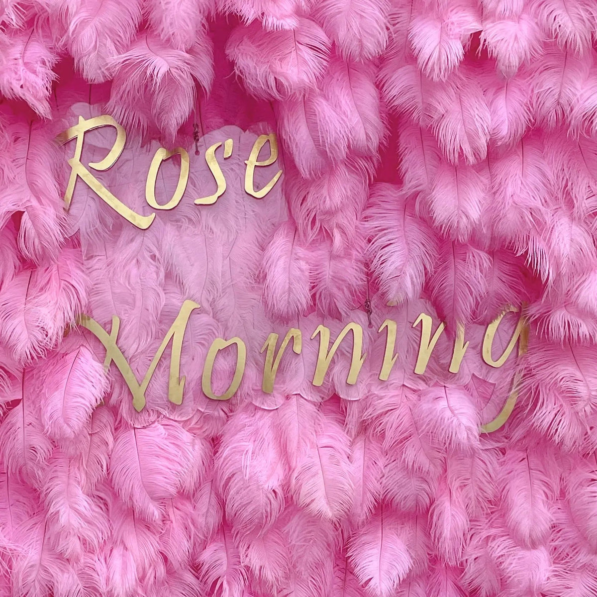Pink Feather | 5D Event-Ready Artificial Floral Wall Backdrop, Roll-Up Fabric | Shipping Included