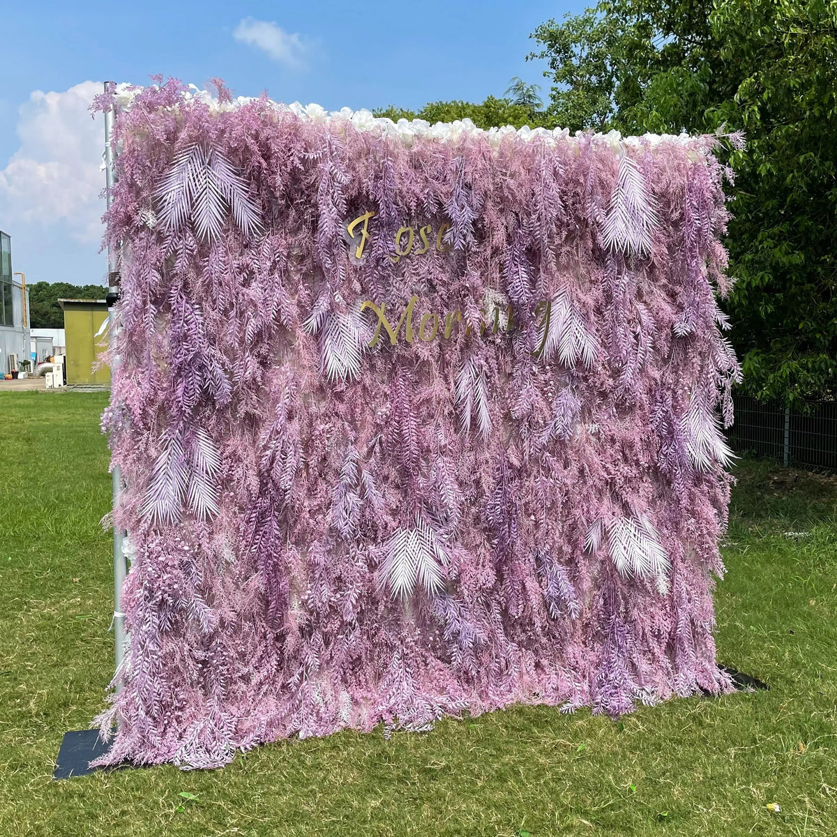 Purple Dream | 5D Event-Ready Artificial Floral Wall Backdrop, Roll-Up Fabric | Shipping Included