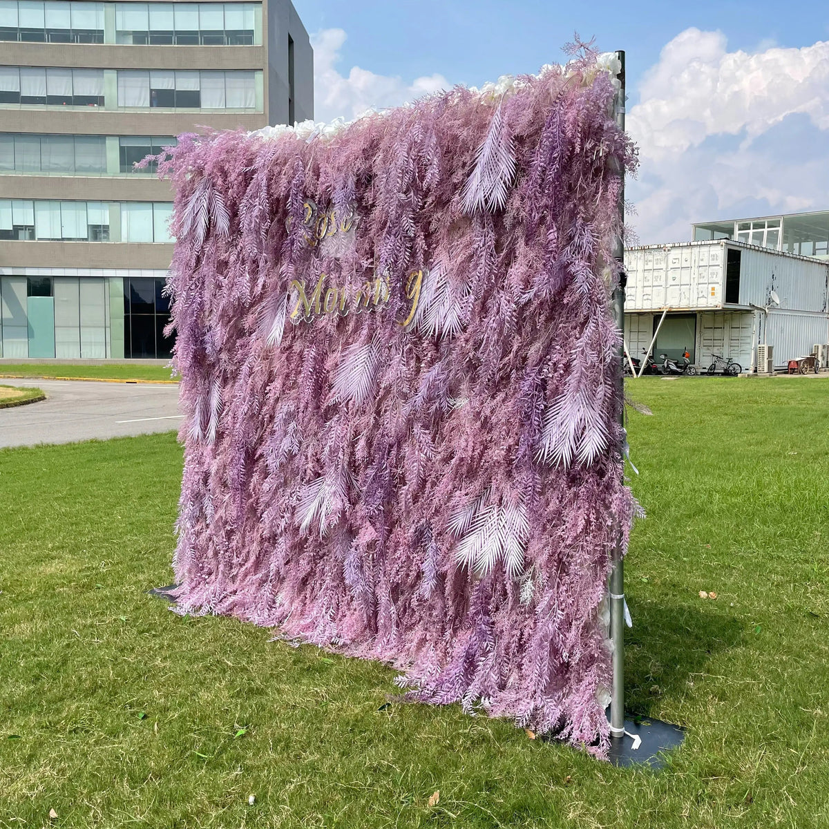 Purple Dream | 5D Event-Ready Artificial Floral Wall Backdrop, Roll-Up Fabric | Shipping Included