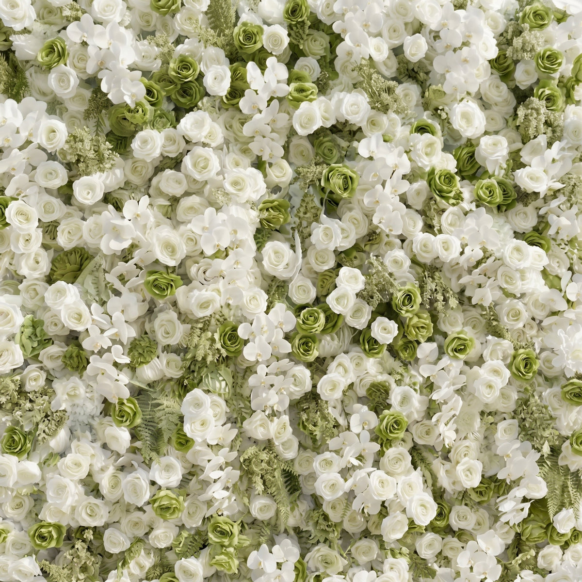 Ravalia | Luxury 5D White & Sage Green Silk Event-Ready Floral Wall Backdrop for Elegant Minimalist Weddings | Shipping Included